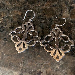 Crossed Hearts Lace Earrings